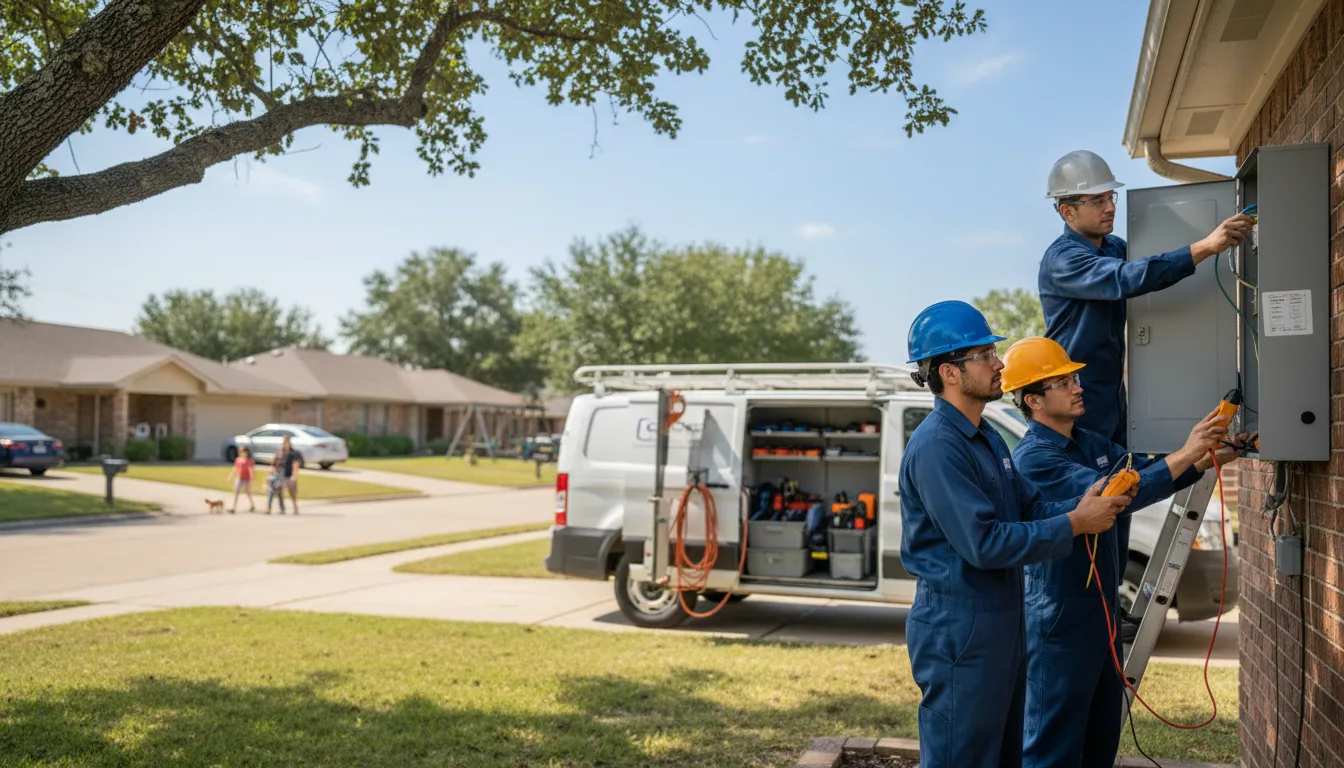 Certified electrician providing emergency electrical services in New London, IA